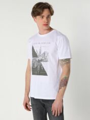 Акція на Футболка бавовняна довга чоловіча Colin's CL1059591-WHT 2XL White від Rozetka