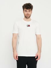 Акція на Футболка бавовняна довга чоловіча Tommy Hilfiger 11169.2 S Біла від Rozetka