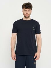 Акція на Футболка бавовняна довга чоловіча Armani Exchange 11163.3 S Темно-синя від Rozetka
