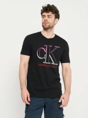 Акція на Футболка бавовняна довга чоловіча Calvin Klein 11157 Xl 50 Чорна від Rozetka