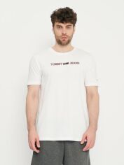 Акція на Футболка бавовняна довга чоловіча Tommy Hilfiger 11168.2 XL Біла від Rozetka