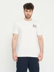 Акція на Футболка бавовняна довга чоловіча Armani Exchange 11165.2 2XL Біла від Rozetka
