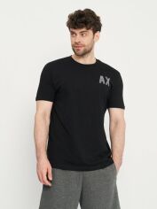 Акція на Футболка бавовняна довга чоловіча Armani Exchange 11165.1 XL Чорна від Rozetka