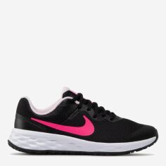 Акція на Підліткові кросівки для дівчинки Nike Revolution 6 Nn (Gs) DD1096-007 35.5 (3.5Y) Black/Hyper Pink-Pink Foam від Rozetka