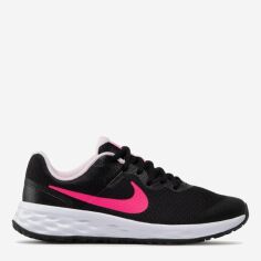 Акция на Підліткові кросівки для дівчинки Nike Revolution 6 Nn (Gs) DD1096-007 38 (5.5Y) Black/Hyper Pink-Pink Foam от Rozetka