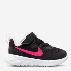 Акція на Дитячі кросівки для дівчинки Nike Revolution 6 Nn (Tdv) DD1094-007 23.5 (7C) Black/Hyper Pink-Pink Foam від Rozetka
