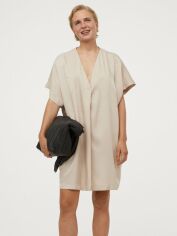 Акція на Плаття коротке літнє жіноче H&M XAZ328688HHAP M Бежеве від Rozetka