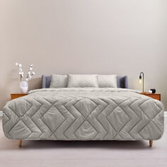 Акція на Ковдра IDEIA Nordic Comfort Всесезонна Полуторна 140x210 см Антиалергенне волокно Сіра від Rozetka