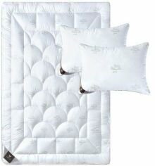 Акція на Набір IDEIA Super Soft Classic Ковдра Всесезонна Євро 200х220 см + подушки 2 шт 50х70 см від Rozetka