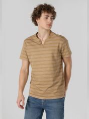 Акція на Футболка бавовняна довга чоловіча Colin's CL1062865-BEI S Beige від Rozetka