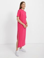 Акція на Сукня-футболка довга літня жіноча Promin 2050-63.1_236 XS Яскраво-рожева від Rozetka