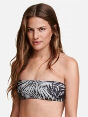 Акція на Верхня частина купальника жіноча H&M XAZ071943YYIC 34 Темно-сіра від Rozetka