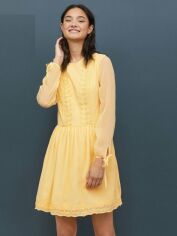 Акція на Сукня коротка літня жіноча H&M 0705955-0 34 Жовта (СА2000001981207) від Rozetka