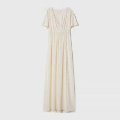 Акція на Плаття довге літнє жіноче H&M XAZ173108KFVR 40 Бежеве зі сріблястим від Rozetka