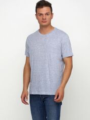 Акція на Футболка довга чоловіча H&M 2296564RP2 XS Блакитний меланж від Rozetka
