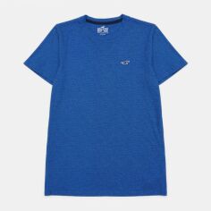 Акція на Футболка бавовняна довга чоловіча Hollister 324 368 0391 222 XS Синя від Rozetka