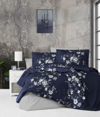 Акція на Постельное белье Arya Navy Blue сатин-люкс First choice Двуспальный евро комплект від Podushka