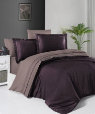 Акція на Постельное белье Serenity Purple &amp; Lilac сатин-люкс First choice Двуспальный евро комплект від Podushka