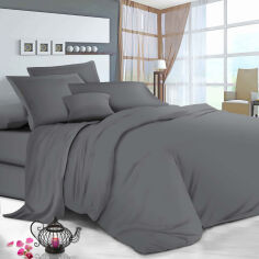 Акція на Комплект постельного белья Manner Grey SoundSleep бязь Полуторный комплект від Podushka