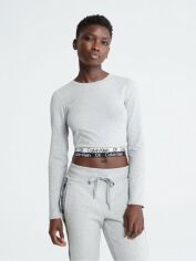 Акция на Лонгслів довгий жіночий Calvin Klein 822529599 XL Сірий от Rozetka