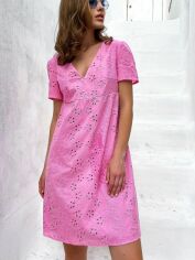 Акція на Сукня-футболка міді літня жіноча Seventeen 1771.4700 SM Рожева від Rozetka