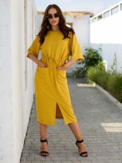 Акція на Сукня-футболка міді жіноча Seventeen 1333.4803 L-XL Жовта від Rozetka