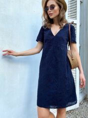 Акція на Сукня-футболка коротка літня жіноча Seventeen 1771.4701 L-XL Темно-синя від Rozetka