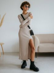 Акція на Сукня міді жіноча Seventeen 2022.5259 L-XL Світло-кавова від Rozetka