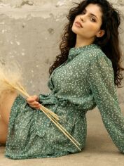 Акція на Сукня коротка літня жіноча Seventeen 2061.5367 L-XL Зелена від Rozetka