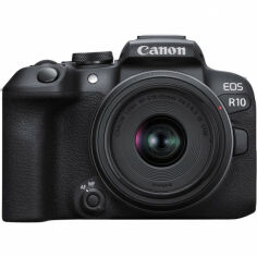 Акція на Фотокамера бездзеркальна Canon EOS R10+RF-S 18-45 IS STM (5331C047) від Comfy UA