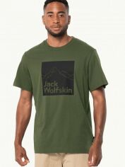 Акція на Футболка Jack Wolfskin Brand TM 1809021-4129 S Зелена від Rozetka