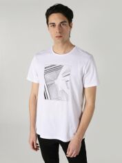 Акція на Футболка бавовняна довга чоловіча Colin's CL1057076WHT 2XL White від Rozetka
