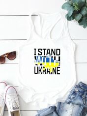 Акція на Майка жіноча Love&Live I stand with Ukraine LLP03833 XL Біла від Rozetka