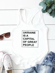 Акція на Майка Love&Live Ukraine is a capital of great people LLP03852 L Біла від Rozetka