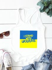 Акция на Майка Love&Live I stand with Ukraine-2 LLP03834 M Біла от Rozetka