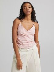 Акція на Топ жіночий Bershka XAZ355779FKUB S Білий з жовтим і рожевим від Rozetka