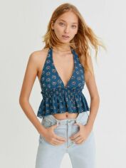 Акція на Топ жіночий Pull & Bear XAZ373859BHTF L Морська хвиля від Rozetka