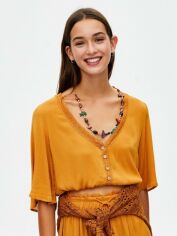 Акція на Топ жіночий Pull & Bear XAZ295509HJOW L Гірчичний від Rozetka