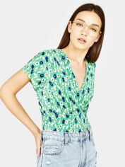 Акція на Топ жіночий Bershka XAZ355572UYCO S Зелений від Rozetka