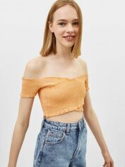 Акція на Топ жіночий Bershka XAZ355540MLJW M Блідо-жовтий від Rozetka