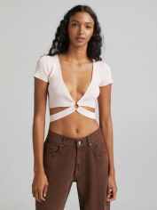 Акція на Топ жіночий Bershka XAZ371842TVLO M Рожевий від Rozetka