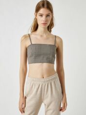 Акція на Топ жіночий Pull & Bear XAZ374385NZAU M Бежевий з чорним від Rozetka