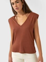 Акція на Топ жіночий Stradivarius XAZ283851NIRG L Коричневий від Rozetka