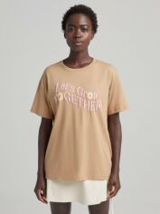 Акція на Футболка Bershka XAZ371462SMTR L Бежева від Rozetka
