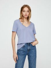 Акція на Футболка Pull & Bear XAZ372829OVGR XS Блідо-блакитна від Rozetka