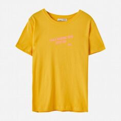 Акція на Футболка Pull & Bear XAZ372816KKHW S Гірчична від Rozetka