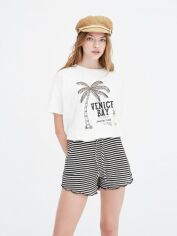 Акція на Футболка Pull & Bear XAZ260604QVLV S Біла від Rozetka