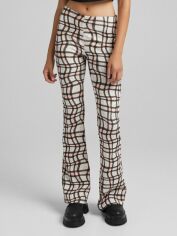 Акція на Штани жіночі Bershka XAZ355200PKDN L Молочні з зеленим від Rozetka