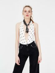 Акція на Блузка жіноча Pull & Bear XAZ237962SUKR M Біла з чорним від Rozetka