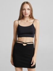 Акція на Спідниця міні літня пряма жіноча Bershka XAZ354809CICF M Чорна від Rozetka
